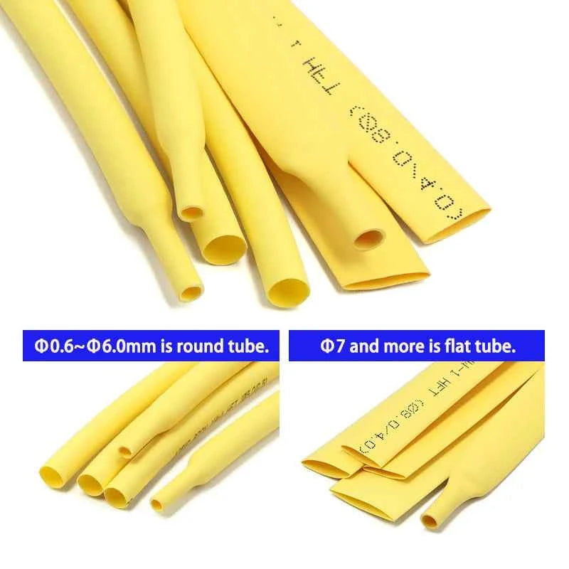 5 m, 2:1 Schrumpfschlauch, Durchmesser 0,6 mm ~ 50 mm, wasserdicht, zum Selbermachen, zum Ummanteln von Drähten und Kabeln, Reparatur ohne Kleber, Polyolefin-Schlauch