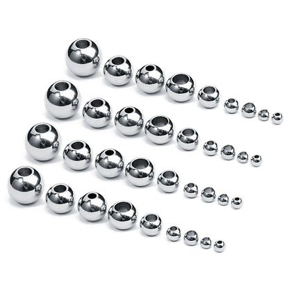 2-10mm hochwertige Edelstahlperlen für Schmuckherstellung lose Distanzperlen DIY Armband Halskette Armbänder Großhandel