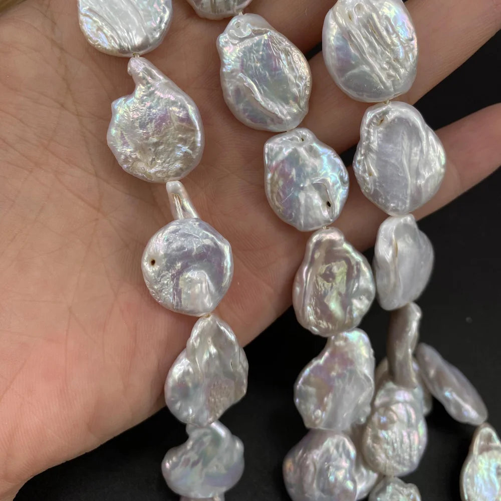 Natürliche Süßwasser perle große geformte Perle lose Abstands perlen für Schmuck machen DIY Halskette Armband Ohrringe Zubehör