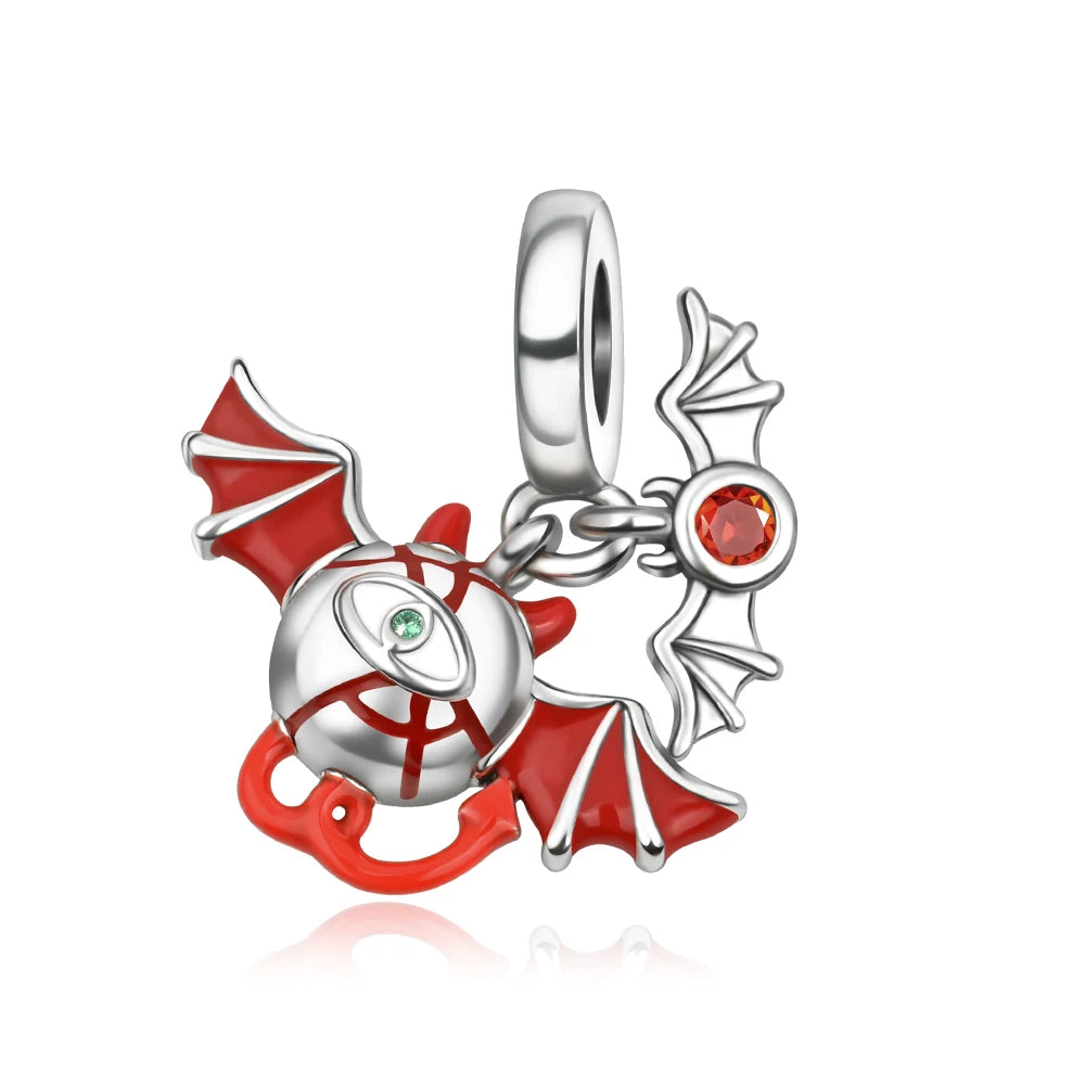 Heißer Verkauf 925er Sterlingsilber Schlitten- und Schneemann-Perlen und Kürbiskopf-Anhänger, passend für Armbänder, Weihnachts- und Halloween-Geschenke