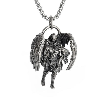 Vintage Gothic Totenkopf Jesus Kreuz Anhänger Halskette Katholischer Schmuck für Männer Punk Religiöse Amulett Halskette