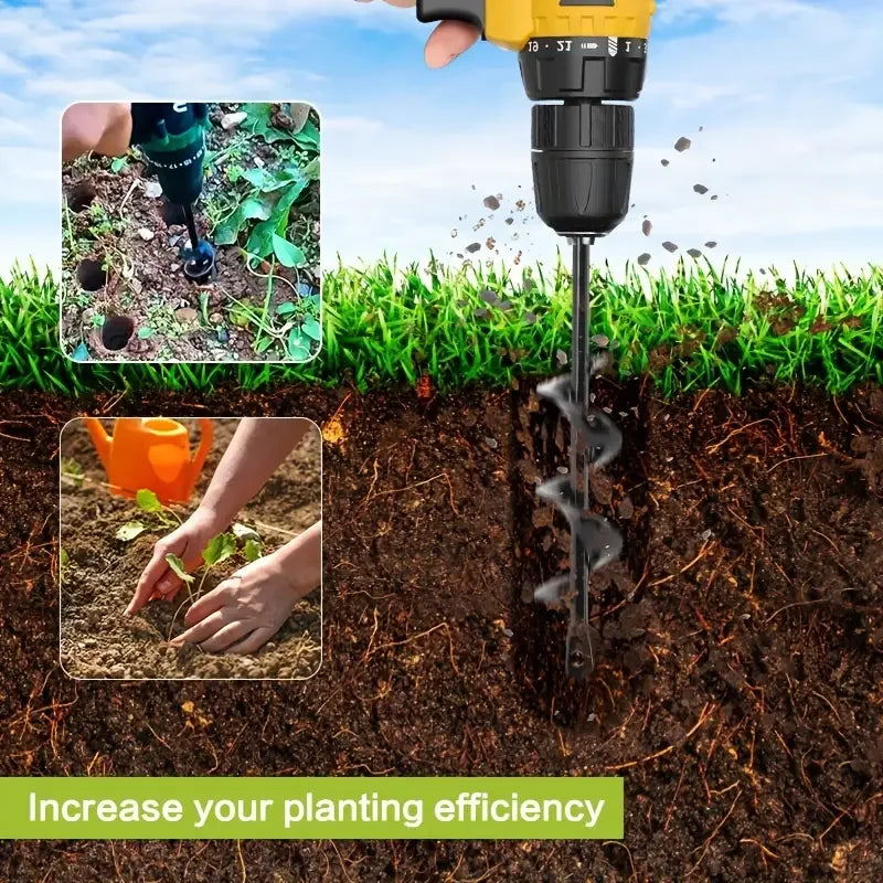 Garten Schnecke Spirale Bohrer Gartenarbeit Blume Pflanzer Erde Bohrer Pflanzung Loch Digger Werkzeug Lose Boden Bohrer Zubehör