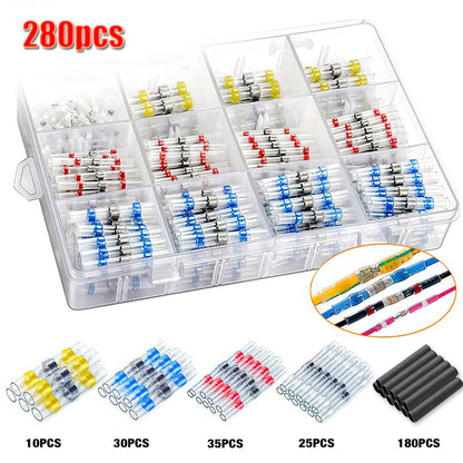 50-1000Pcs Solder Dichtung Draht Anschlüsse Schrumpf Solder Butt Isolierte Anschlüsse Solder Connector Kit Automotive Marine