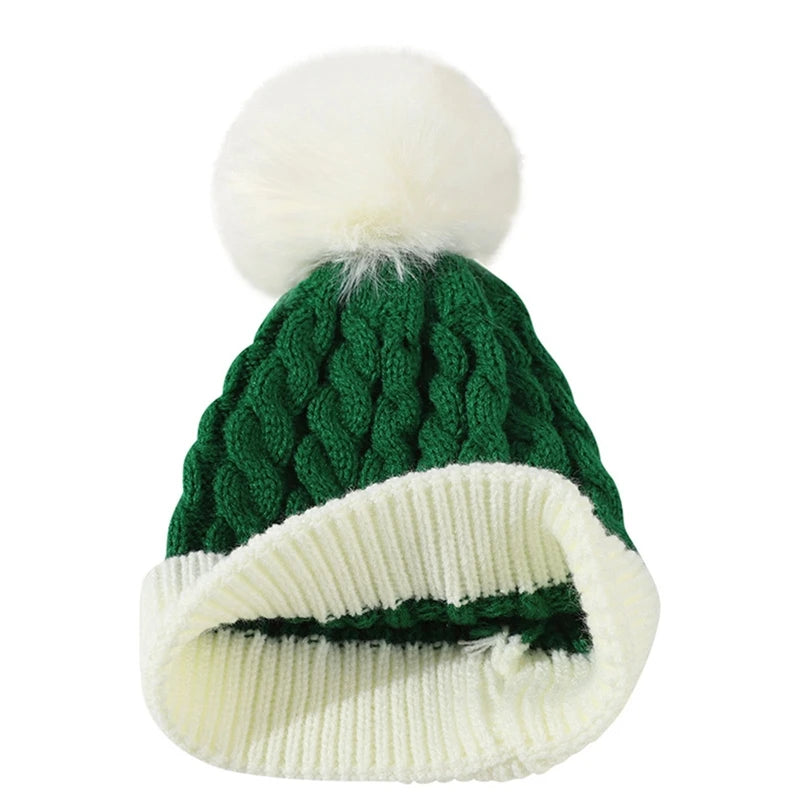 Weihnachten Weihnachten Santa Neujahr Hut Outdoor Winter Warme Häkeln Stricken Mützen Schädeldecke Pompom Kappe Motorhaube Party Geschenke Für Erwachsene Kinder