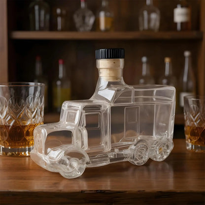Bourbon-Dekanter, halber LKW-B Bourbon-Spender, 375 ml, Vintage-Schnapsbehälter mit interessantem Stopfen zum Hosten von Brunch-Bier
