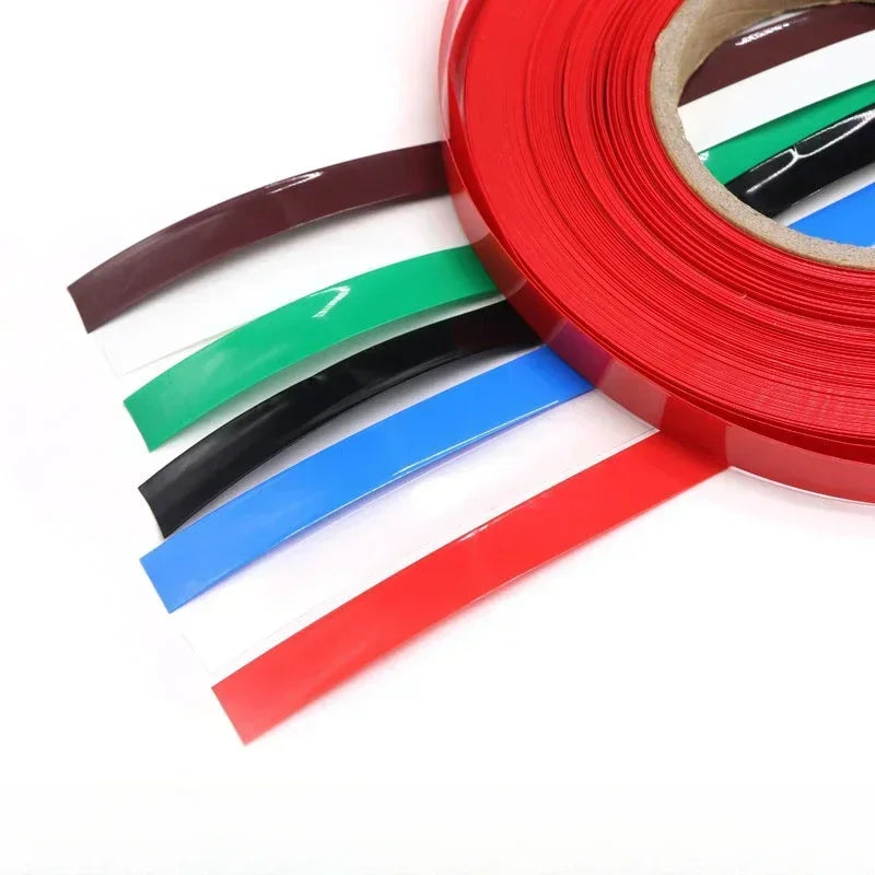 1M PVC Bunter Schrumpfschlauch, Breite 7~103mm, für 18650 Lipo-Akkupacks, Isolierfolie, Lithium-Gehäuseschutz, Kabelummantelung