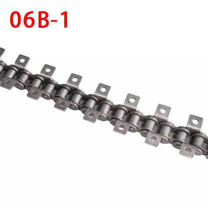 1,5 m Länge 06B, 08B, 10 A, 12 A Einzel-Doppelloch-Antriebsrollenkette Maschinenübertragungsförderkette mit Flügeln