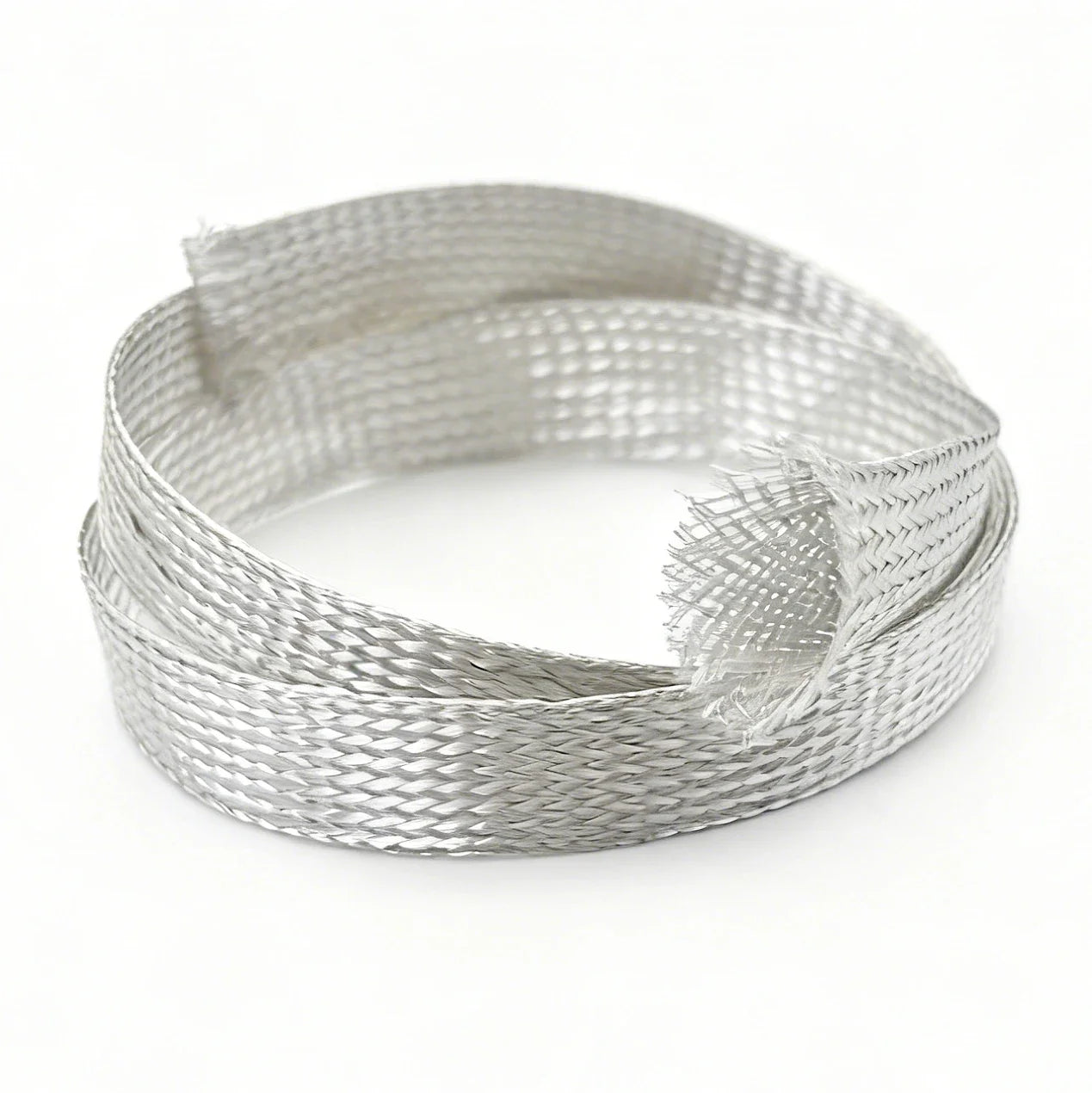 Flexible, silberbeschichtete Kupfergeflechthülse, hohe Leitfähigkeit, Abschirmungskabel, elektrische Hülse, Drähte, Innendurchmesser 2/4/6/8/10/12/16/20/25 mm