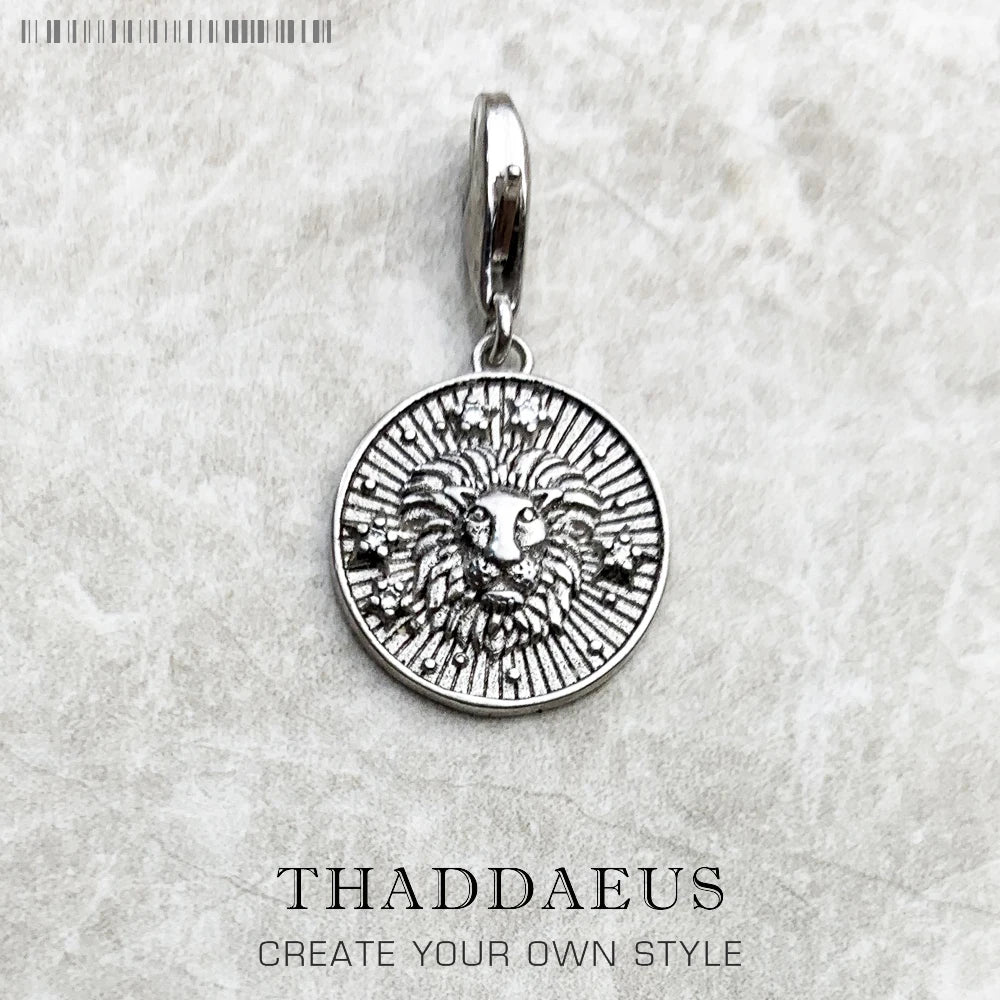 Charm-Anhänger Widder Stier Zwillinge Krebs Löwe Jungfrau Waage Skorpion Sgr Cap Aqu Fische Sternzeichen Vintage Geschenk 925er Sterlingsilber