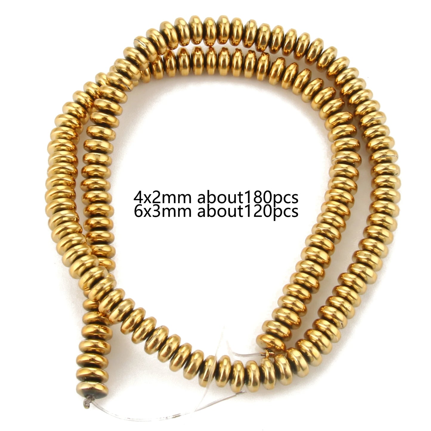 Natürliche 14k vergoldete Hämatitperlen unregelmäßige runde Herzwürfel Rondelle Spacer Perlen für Schmuckherstellung Diy Armband Halskette