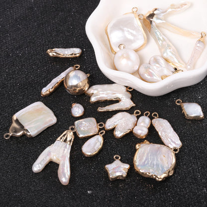 1 stücke Natürliche Süßwasser Perle Anhänger Exquisite Unregelmäßige Barock Geformt Für Schmuck Machen DIY Halskette Armband Zubehör