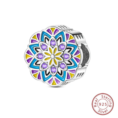 Modische 925er-Sterlingsilber-Charms mit buntem Traumfänger, Perlen für Qikaola 925 Original-Armbänder, exquisiter DIY-Schmuck, Geschenke