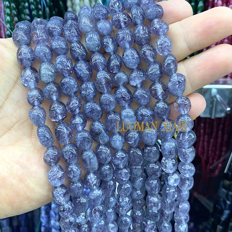 Natürliche Stein 8x12MM Unregelmäßige Raw Grün Taiwan Jade Jaspis Lose Spacer Perlen für Schmuck Machen Diy Armband zubehör 15''