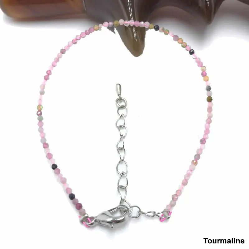 High Quality Natural Stone 2-3mm Handmade Micro Faced Beads Women's Agate Crystal Zircon Bracelet Jewelry Gift