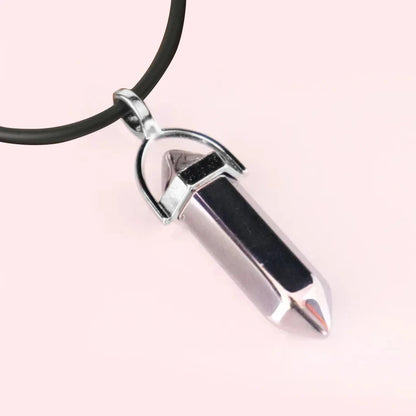 CSJA Sechseckige Kugel Kristall Halsketten Natürlicher Edelstein Quarz Halskette Anhänger Chakra Amethysten Rosa Quarz Lapislazuli G957