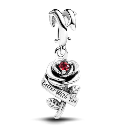 Charms aus 925er-Sterlingsilber für Jungen und Mädchen, Paar-Serie, Vorschlag, Geständnis, Perlen, passend für Original-Pan-Armbänder, edler Schmuck, Geschenk