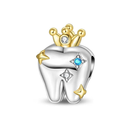 Funkelnde blaue Seestern-Perlen und Seepferdchen aus 925er-Sterlingsilber, passend für Schlangenarmband, Boutique-Halskette, Gold-Anhänger, Geschenk