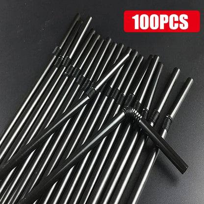50-3000PCS Mehrfarbige Trinkhalme rietjes Milch Tee Bar Party Hochzeit Küche Home Zubehör Getränke Schwarz Stroh Großhandel