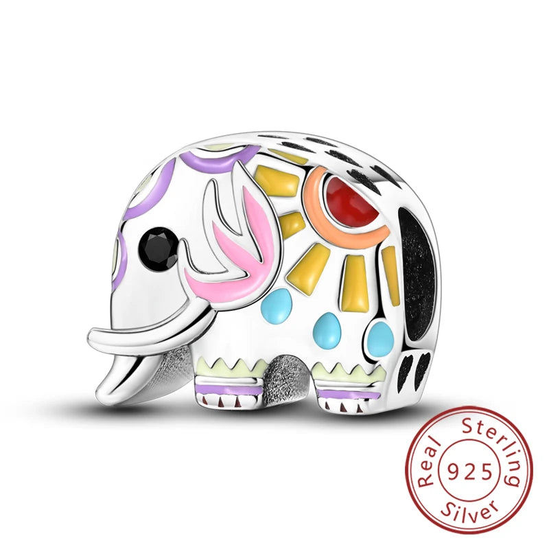 Frühling Charms Perlen Anhänger 925 Sterling Silber Blume Schmetterling Libelle Pilz Charms Fit Armband Frau Mann DIY Schmuck