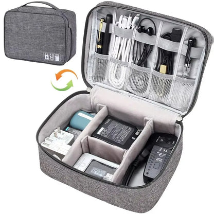 Kabel-Aufbewahrungstasche Wasserdichte Digitale Elektronik-Aufbewahrungstasche Reise-USB-Datenkabel-Ladegerät-Stecker-Organizer