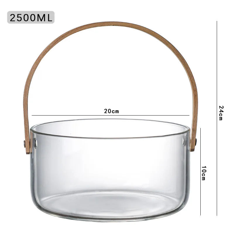 Licht Luxus Obst Korb Tragbare Glas Obst Platte Wohnzimmer Süßigkeiten Salat Schüssel Hause Snack Tablett Obst Wein Barrel Eis Eimer