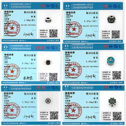 Silber-Charm, 925er-Sterlingsilber, Clip-Charms, Sicherheitsketten-Charm, CZ-Pavé, runde Clip-Perlen, passend für Original-Armbänder, Schmuckherstellung