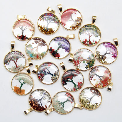 12 Stück Mix Stein Amethyst Lapislazuli Kristall Herz Lebensbaum Anhänger für DIY Herstellung Naturstein Halskette Ohrring Zubehör