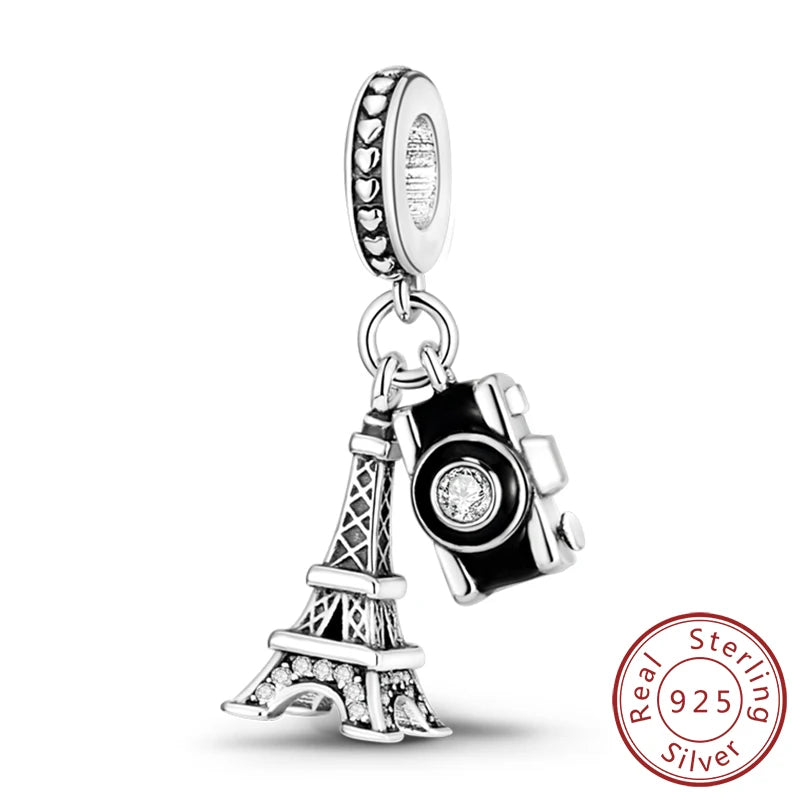 Original-Charms für den Abschluss, Perlen-Anhänger, 925er-Sterlingsilber, Bachelor-Hut, Kappen-Charms, passend für Armbänder, DIY-Zeremonie, Schmuck, Geschenk