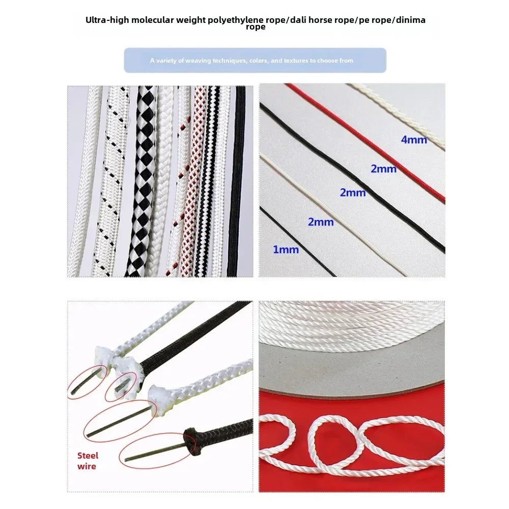 Hersteller Dyneema Seil Ultrahochmolekulares Gewicht Polyethylen UHMWPE Seil Offshore UV Korrosionsschutz Schiffskabelfolie