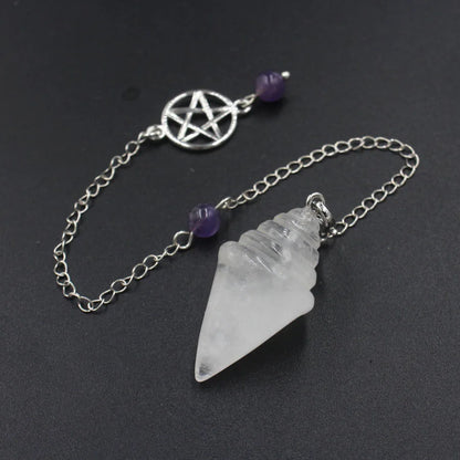 heilsteine Stupa Kristall Anhänger Pendel für Weissagung kegelform Nature del stein rosa Quarz Amethyst amethist rosenquarz obsidian tigerauge  edelsteine Fluorit Pendel edelstein  kristall anhänger amulett x238