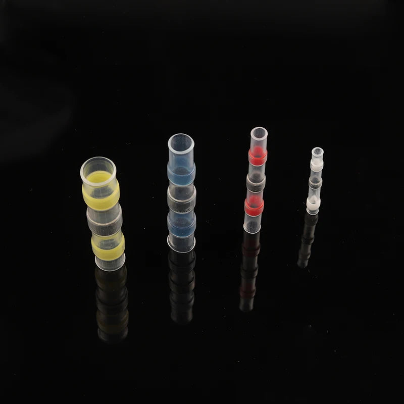 50/100/120/150/250/400 Stück verpackt 26–10 AWG 0,25–6 mm wasserdichte Lötdichtungshülse Spleißklemmen Wärmeschrumpf-Zinn-Stoßverbinder