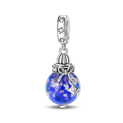 Blaue Serie 925er Sterling Jungfrau Maria Schleife Chamäleon Tanzschuhe Flugzeug Ticket Charm passend für DIY Armband Halskette süße Geschenke