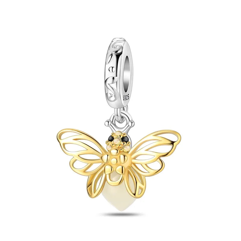 Charms-Perlen aus 925er-Sterlingsilber, Golden Retriever PuppyThe Whale, kann geöffnet und geschlossene Perlen, passend für DIY-Armbänder, edler Schmuck
