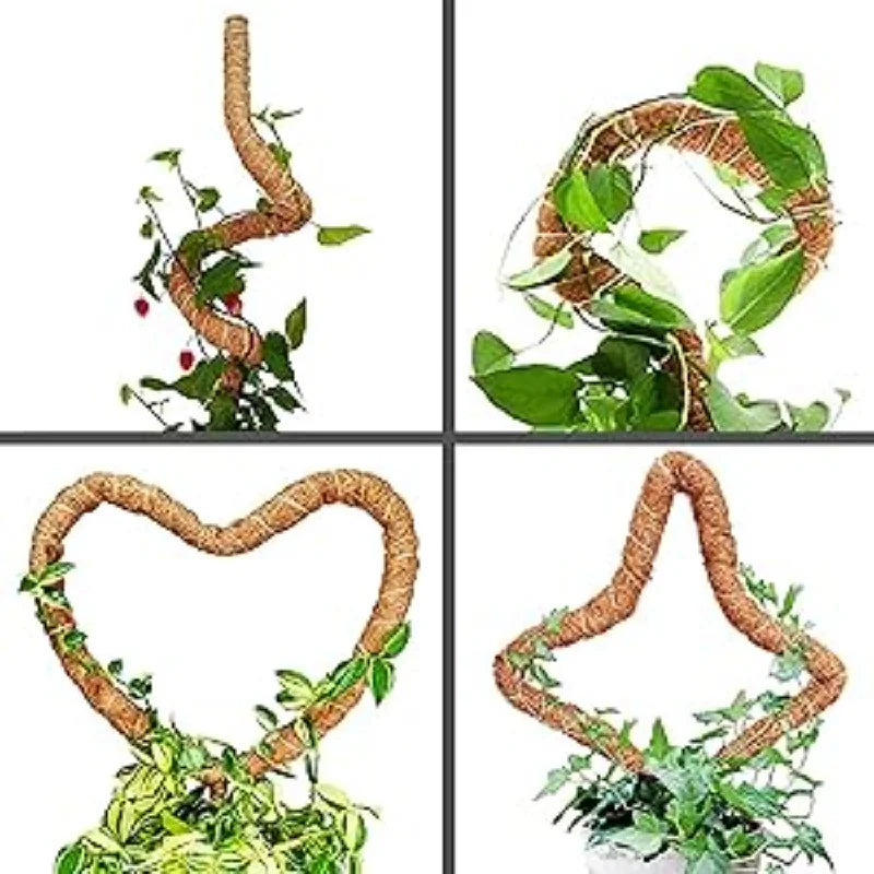 Pflanzenstütze Moosstange Kokosfaser-Kletterstäbe Biegbarer Verlängerungsstab für Monstera, Gründill und Rankpflanzen im Innenbereich – Gartenzubehör