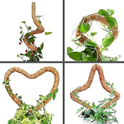 Pflanzenstütze Moosstange Kokosfaser-Kletterstäbe Biegbarer Verlängerungsstab für Monstera, Gründill und Rankpflanzen im Innenbereich – Gartenzubehör