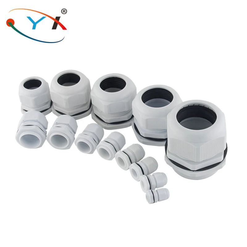 Wasserdichte Kabel Drüse Kunststoff Kabel Entry IP68 PG7 Für 3-6,5mm PG9 PG11 PG 13,5 PG16 PG19/21 weiß Schwarz Nylon Kunststoff Stecker
