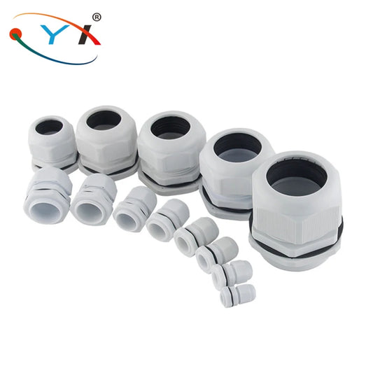 Wasserdichte Kabel Drüse Kunststoff Kabel Entry IP68 PG7 Für 3-6,5mm PG9 PG11 PG 13,5 PG16 PG19/21 weiß Schwarz Nylon Kunststoff Stecker
