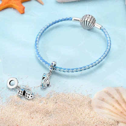 Blaue Serie aus 925er-Sterlingsilber, Eule, Schmetterling, Piratenschiff, Auto, Käfer, Clogs, Charm, passend für DIY-Armbänder, Halsketten, lustige passende Geschenke