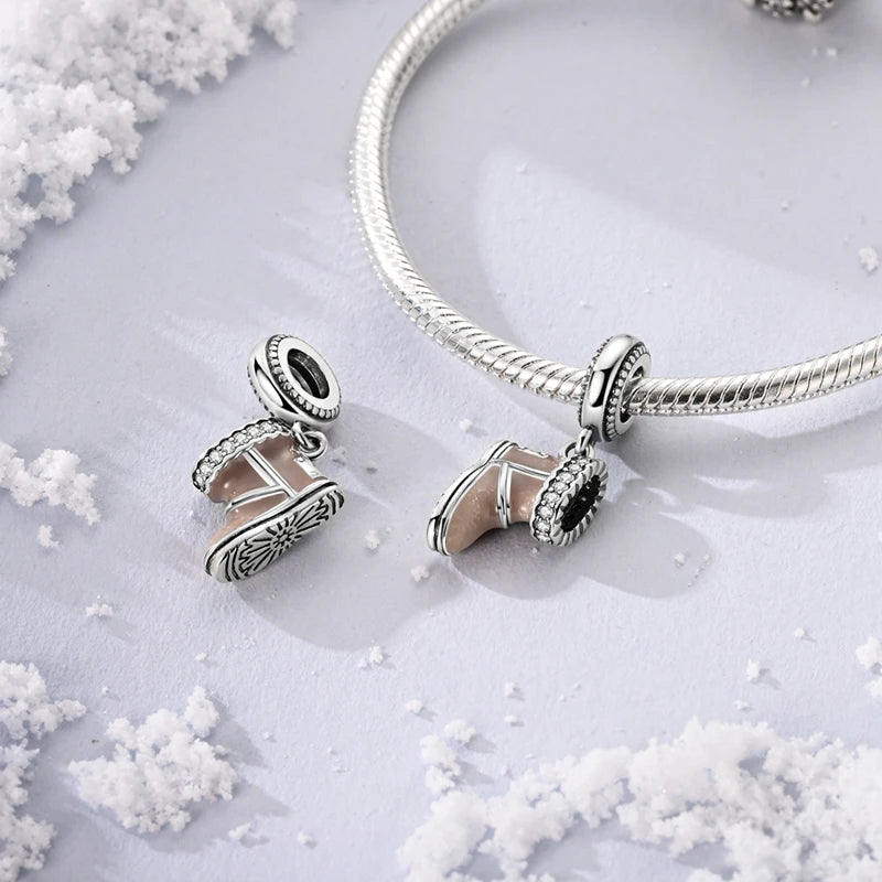 925 Silber Neue Weihnachten Weihnachtsmann Elch Schneemann Charms Perlen Fit Original Armbänder Party Geschenk DIY Schmuck für Frauen