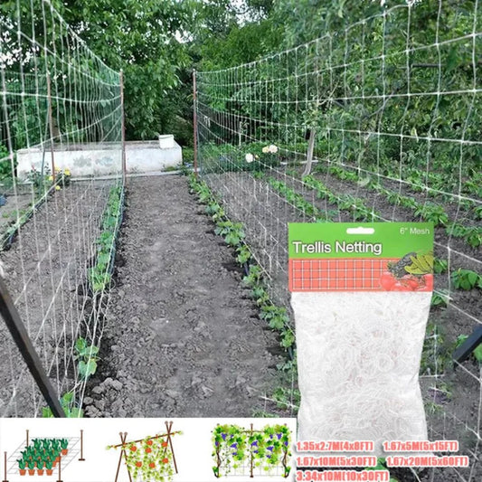 Kletternetz für Gartenbaupflanzen, gewebtes Netz aus Polyester, geeignet für andere Kletterpflanzen wie Tomaten, Bohnen, Trauben usw
