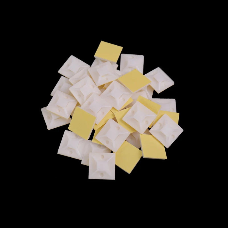 100PCS Kabelbinder Basis Halterung Mit Kleber Draht Abnehmbare Selbstklebende Wand Halter Auto Befestigung Sitz Klemmen Saug Positionierung saugnapf