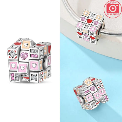 S925 Silber Für Immer Liebe Mutter Familie Schwester Herz Charms Perlen Fit Original Armband Charme Diy Familie Geschenk für Frauen