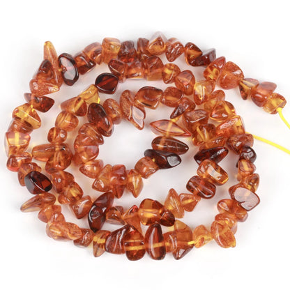 Natürliche Stein Bernstein Runde Unregelmäßige Chip Rohr Rondelle Platz Lose Perlen Für Schmuck Machen DIY Armband Zubehör 15"