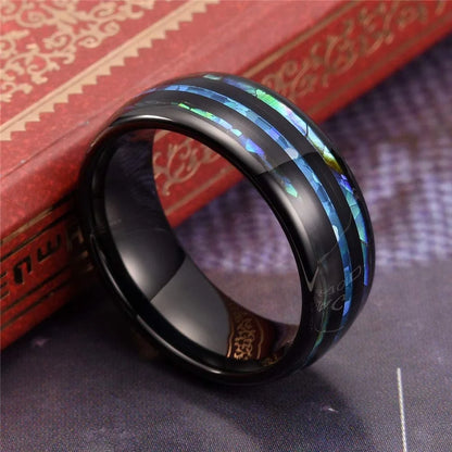 Mode Wikinger Baum des Lebens Edelstahl Abalone Muschel ringe für Männer Odin Norse Wikinger Runen ringe Retro Amulett Schmuck Geschenk