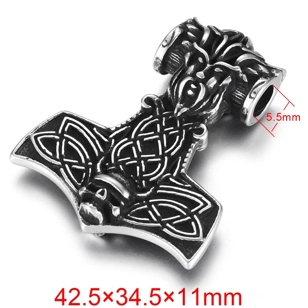 Edelstahl Viking Nordischer Anhänger für Halskette DIY Zubehör Schmuckherstellung Erkenntnisse Männer Charm Supplies Punk Axt