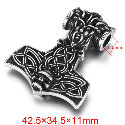 Edelstahl Viking Nordischer Anhänger für Halskette DIY Zubehör Schmuckherstellung Erkenntnisse Männer Charm Supplies Punk Axt