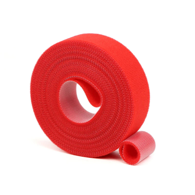5m/Rolle Kabelbinder 10/15/20/25mm Wiederverwendbare Schlaufenbinder Selbstklebende Nylon-Bänder Organizer-Clip Kabelbefestigungsband Management