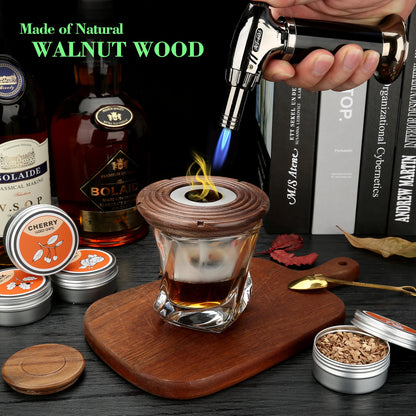 Cocktail-Räucher-Set, Rauch-Set, altmodisches Whiskey-Räucher-Getränk-Set, Cocktail-Zubehör für Whisky, Getränk
