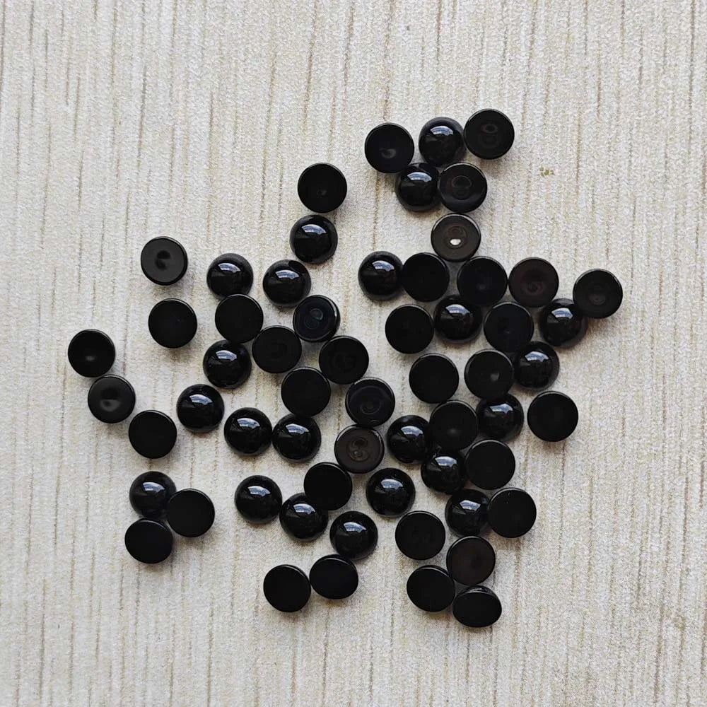 Großhandel 100 Stück Mode gute Qualität Naturstein runde Cab Cabochon Perlen 6mm für Schmuck Zubehör Herstellung