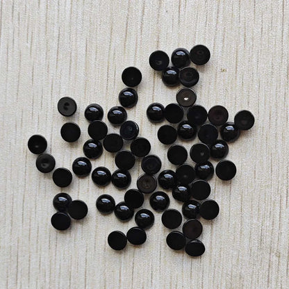Großhandel 100 Stück Mode gute Qualität Naturstein runde Cab Cabochon Perlen 6mm für Schmuck Zubehör Herstellung